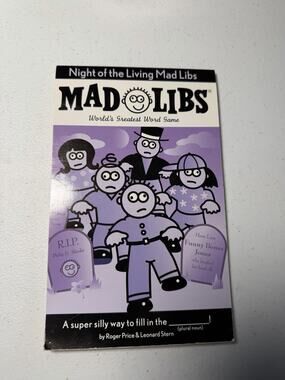 Night Of The Living MAD LIBS Original Word Game Vintage 2001 Booklet